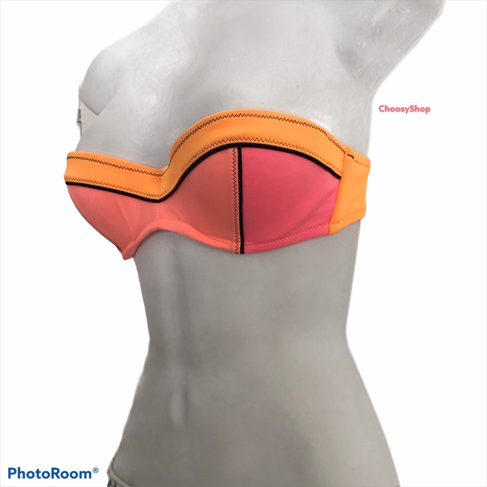 Victoria Secret Colorblock Bandeau Bikini Top 32B - Picture 10 of 10